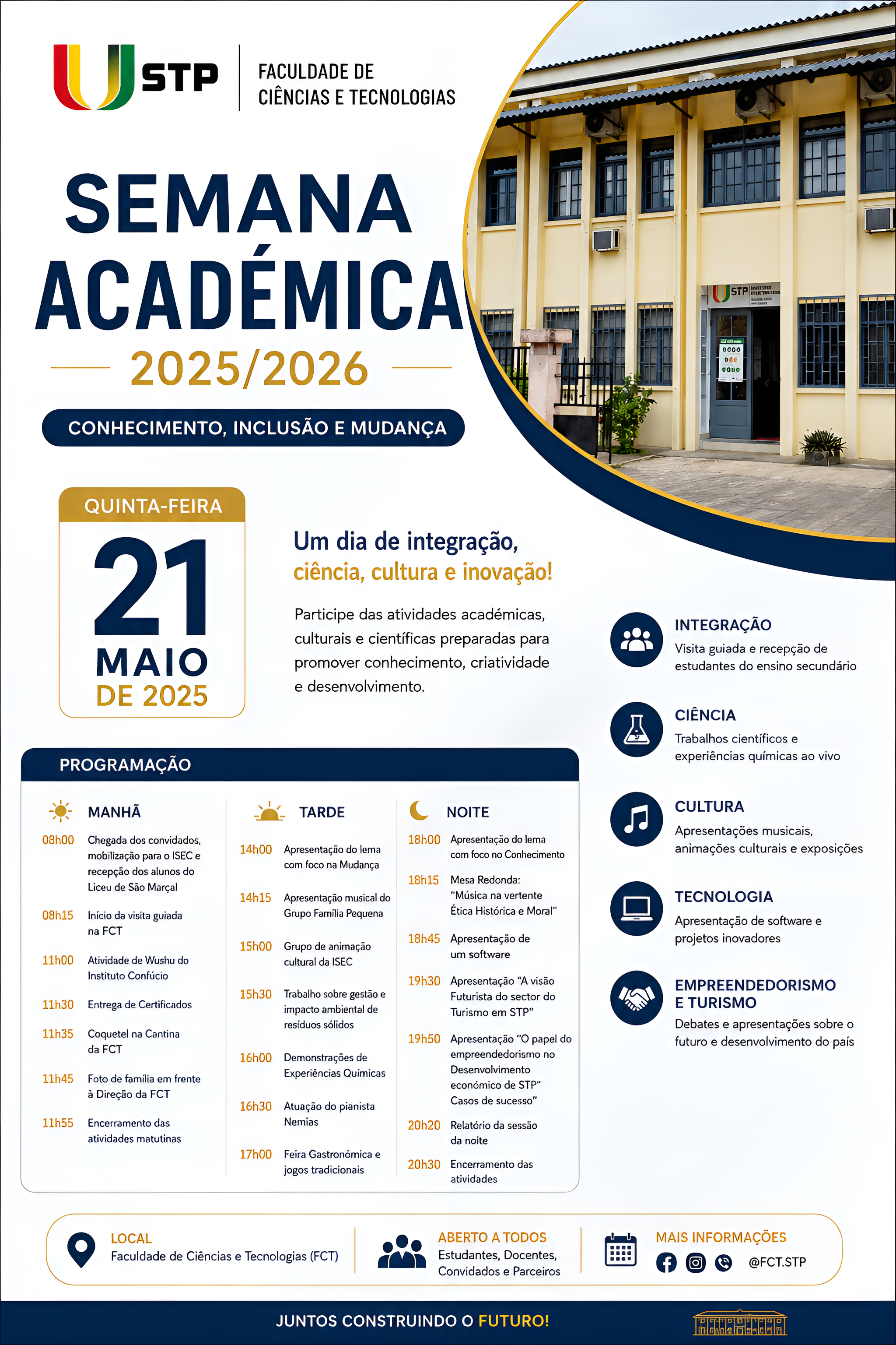SEMANA ACADÉMICA FCT 2025/2026 - 21 de Maio de 2025 | Quinta-feira